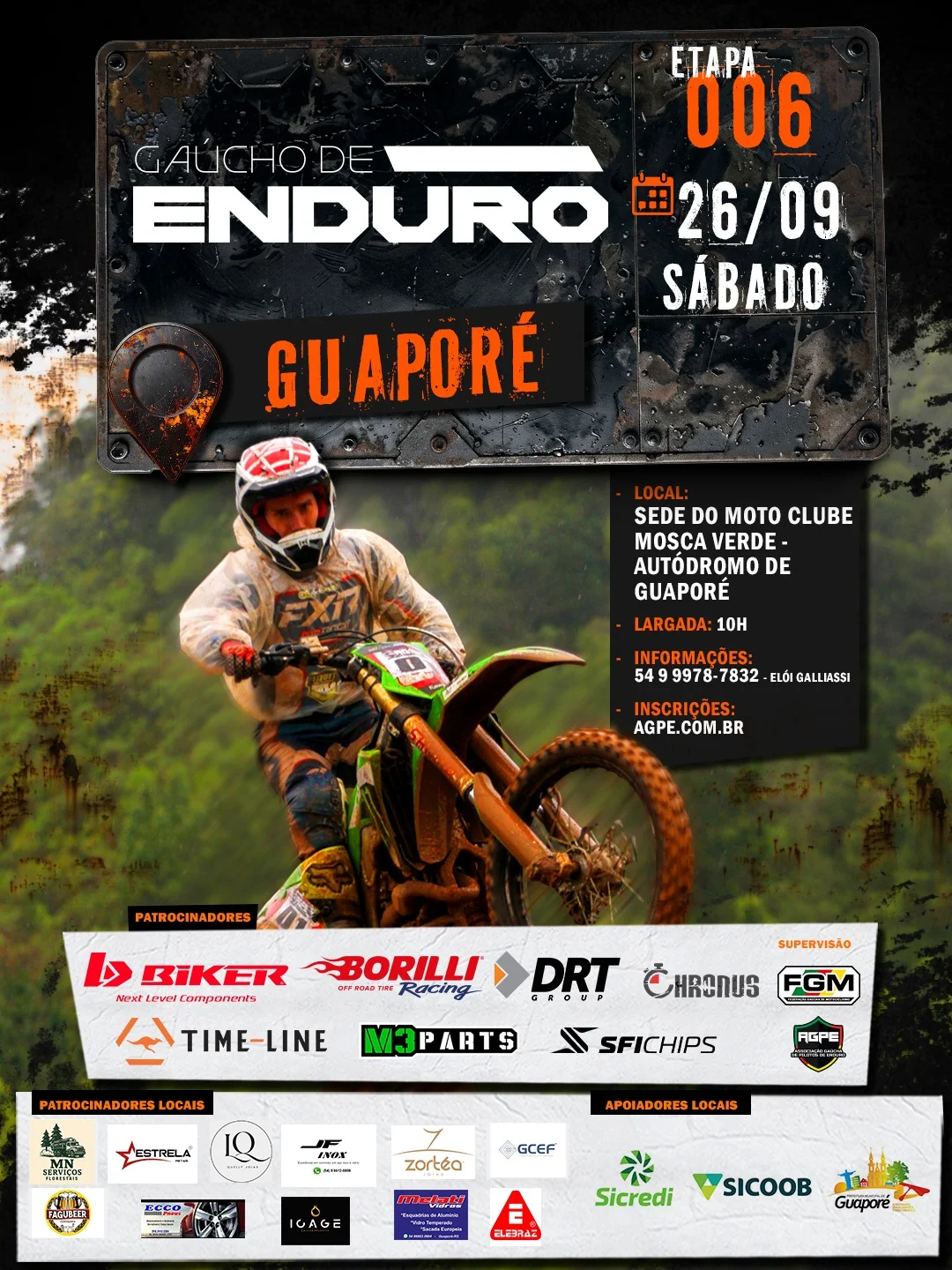 Imagem Guaporé se Prepara para Receber a 6ª Etapa do Campeonato Gaúcho de Enduro e Gaúcho de Enduro KIDS 2026